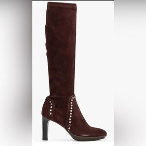 65- AQUATALIA Rolla Stretch Suede Made In Italy Size 7 M Wine Color NWT